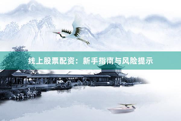 线上股票配资:新手指南与风险提示